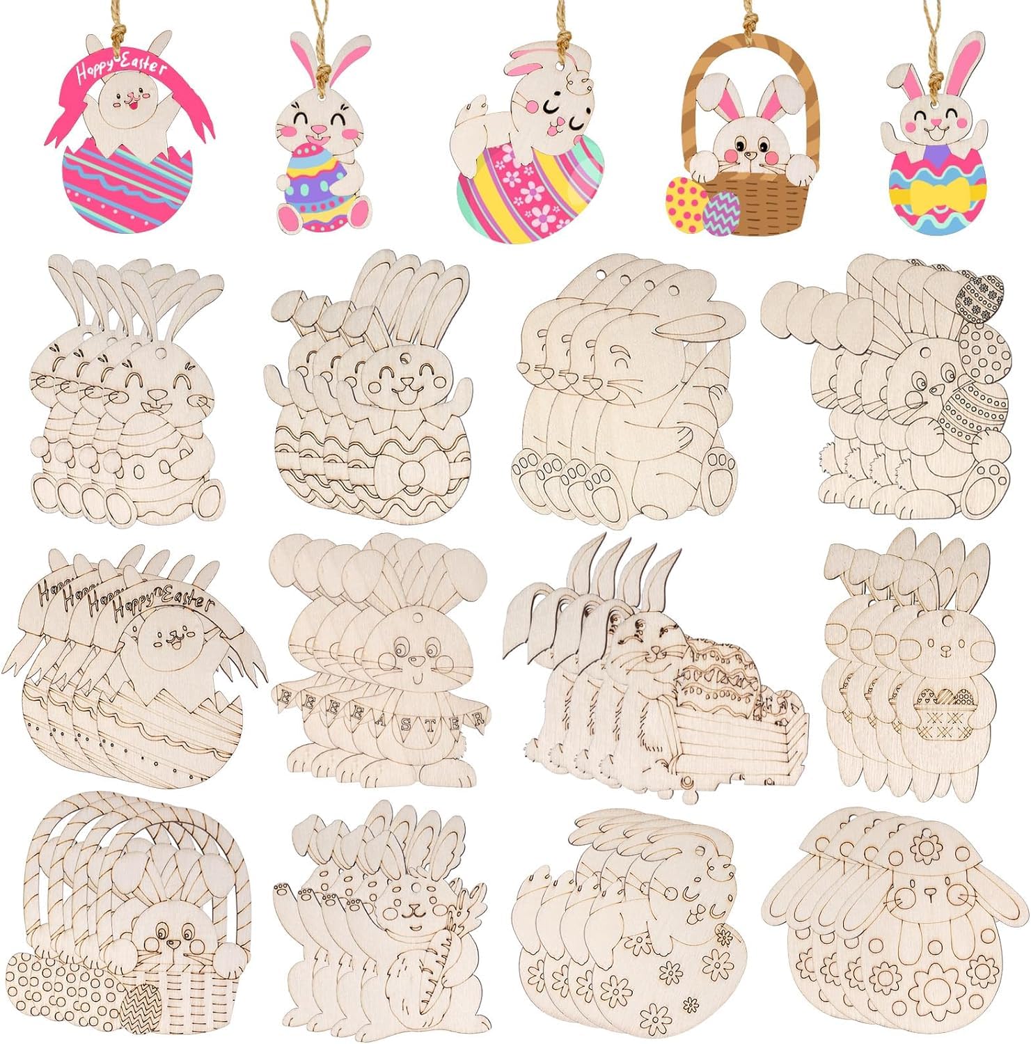 wooden easter eggs mdf cutouts for craft unfinished wood