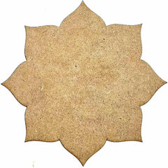 Decorative cork board with a flower-like shape on a white background
