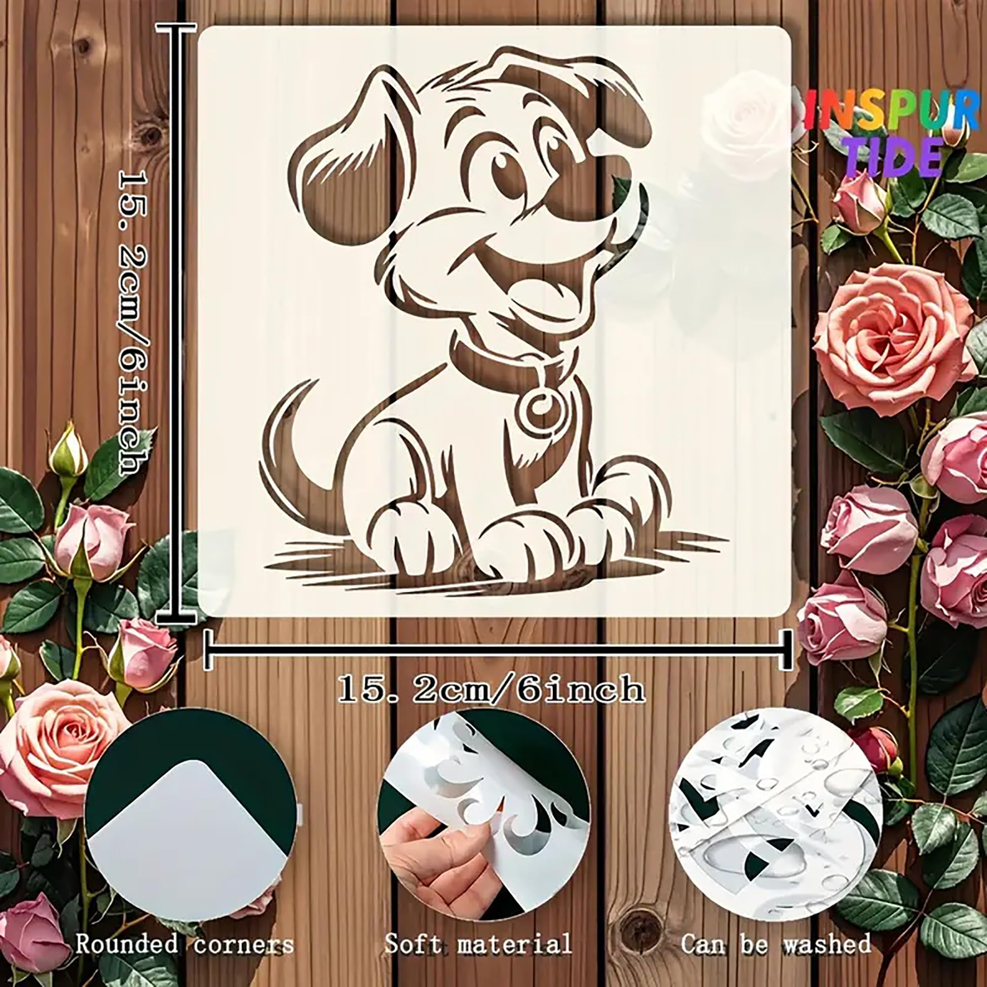 reusable dog stencil template for diy wall painting