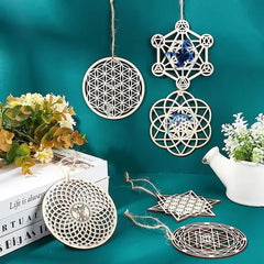 crafting supplies natural timber sacred geometry figures