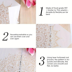 art embossing stencil sheet