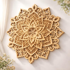 handcrafted MDF mandala wall art