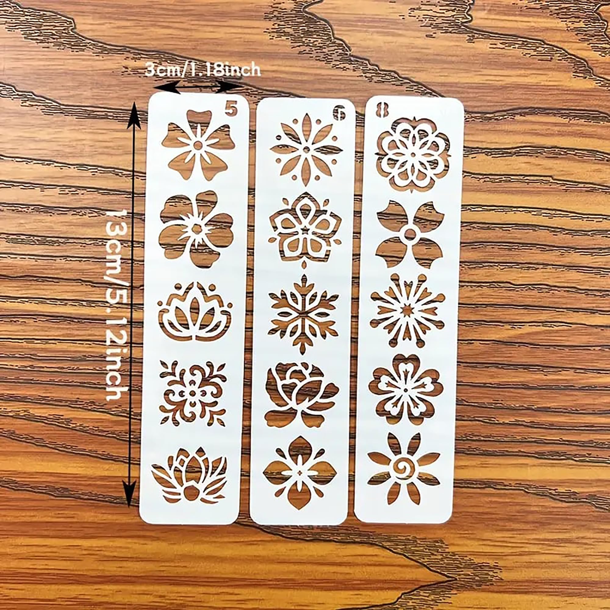 reusable pet eyebrow flower hollow makeup stencil set