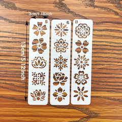reusable pet eyebrow flower hollow makeup stencil set