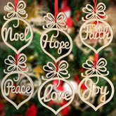 Cliths Pack of 30 Wooden Christmas Ornaments MDF Tree Decor Rustic Hanging Tags for Xmas DIY Crafts, Gift Toppers