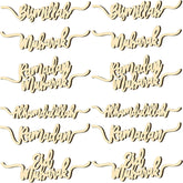Cliths Ramadan Mubarak Wood Cutouts Pack of 12 Islamic Plate Signs Eid Decor Muslim Home & Mosque Decor