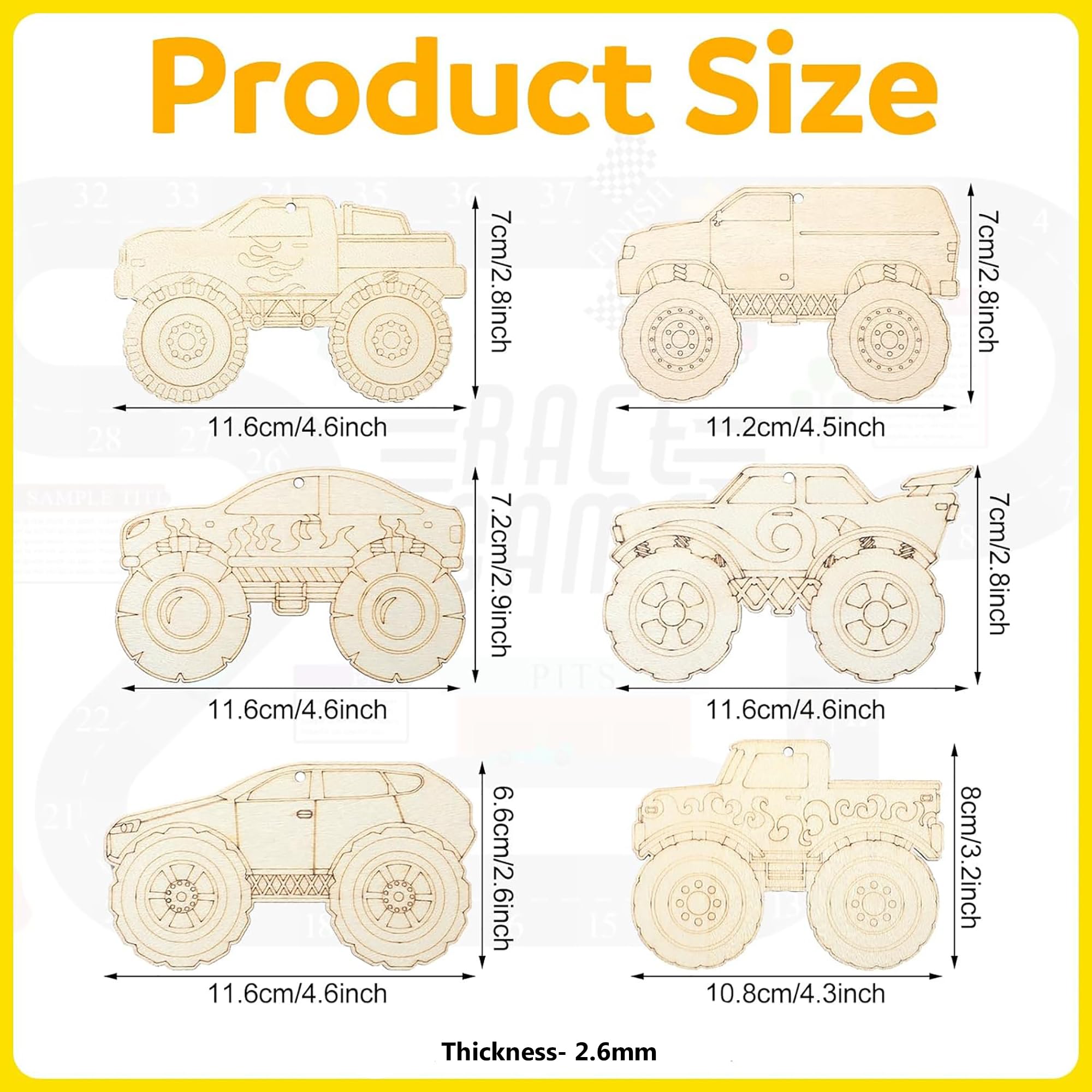 Bulk pack wood Easter ornaments for craft painting décor