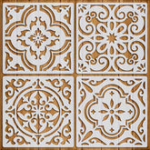 square pet stencil for tile pattern painting