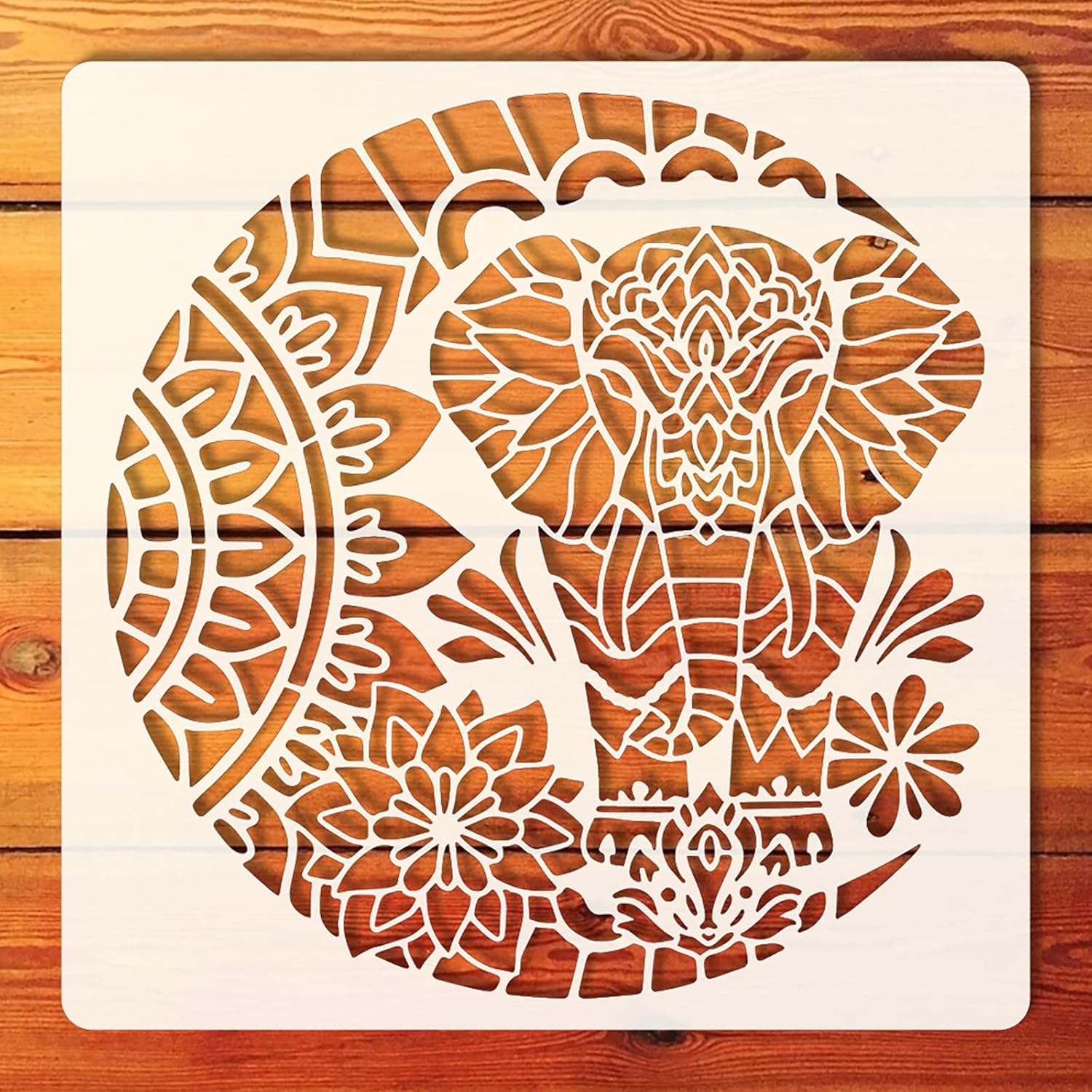 elephant mandala stencil 6 inch for diy art