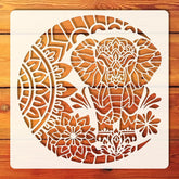 elephant mandala stencil 6 inch for diy art