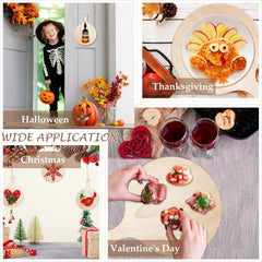 Collage of Halloween, Thanksgiving, Christmas, and Valentine's Day-themed images.