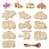 wooden traffic car craft kit for kids diy wooden car decorations for birthday unfinished mdf cutouts for painting