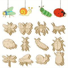 unfinished insect ornaments