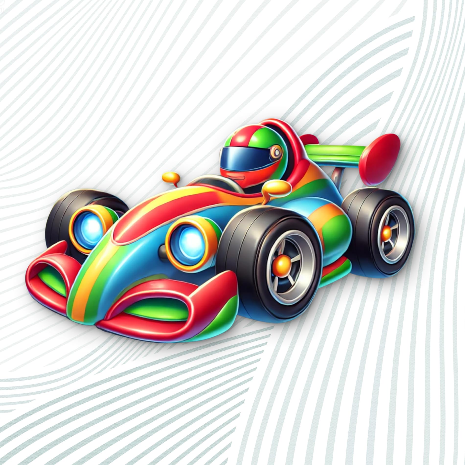 printed mdf sports car cutout for children's bedroom décor