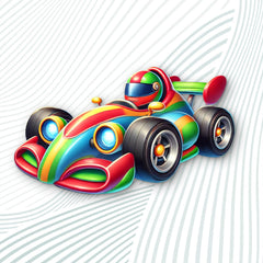 printed mdf sports car cutout for children's bedroom décor