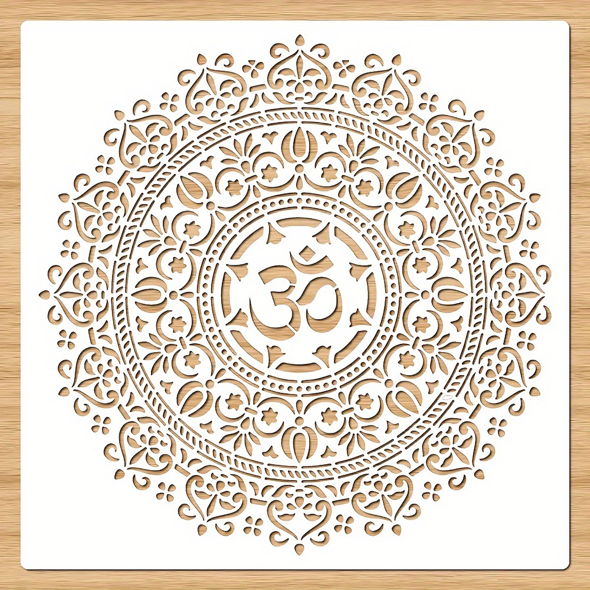 mandala stencil reusable om symbol
