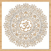 mandala stencil reusable om symbol