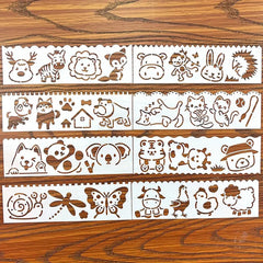 8 piece animal painting stencils