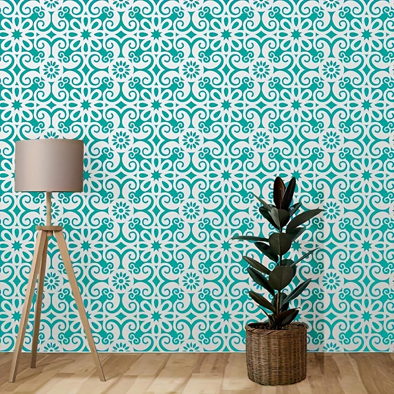 reusable stencil for mdf board geometric design