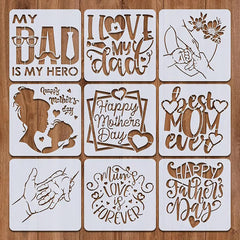happy mother's day stencil mother's day stencil mothers day 2025 fathers day card reusable stencils for painting reusable stencils for wall painting stencils for fabric paint mom dad gift