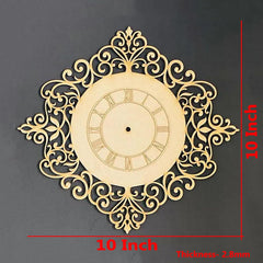 Decorative wall clock with intricate design on a dark background