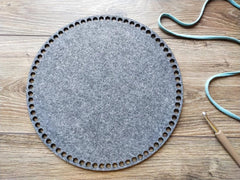Cliths Set of 4 Square Felt Crochet Bases for DIY Bags & Baskets Eco Friendly Felt