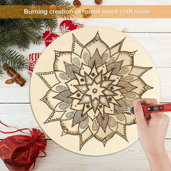 American Elm 12 Pack Wooden Circles Round Blanks for Resin Art, Pyrography & Painting