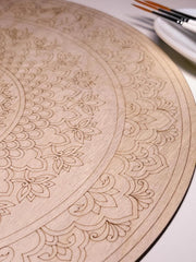 American Elm Laser Cut Mandala Board Ultra-Precise Art Therapy Panel MDF Results Adult Coloring & Painting