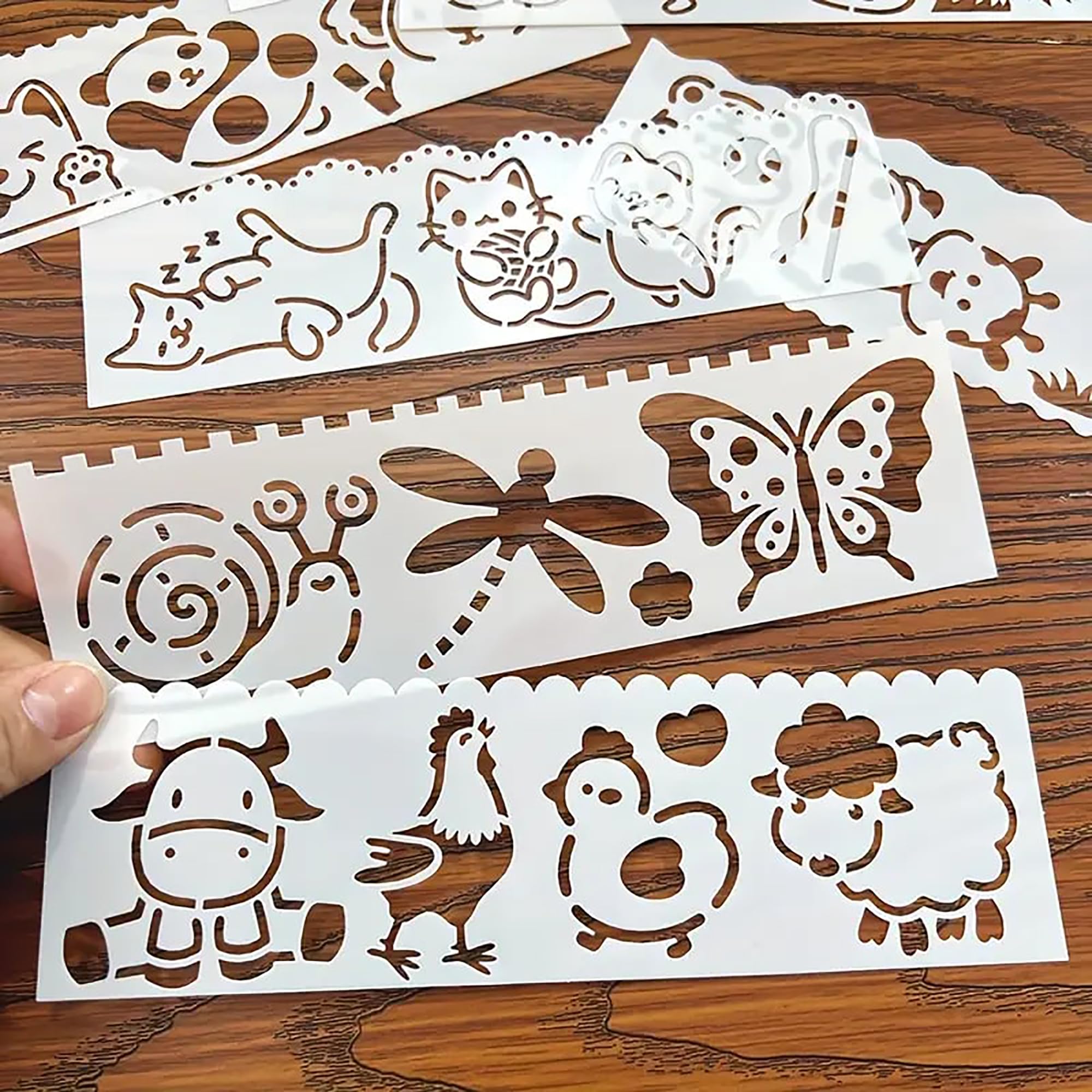 reusable mini animal stencils