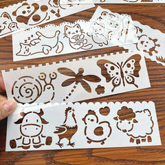 reusable mini animal stencils