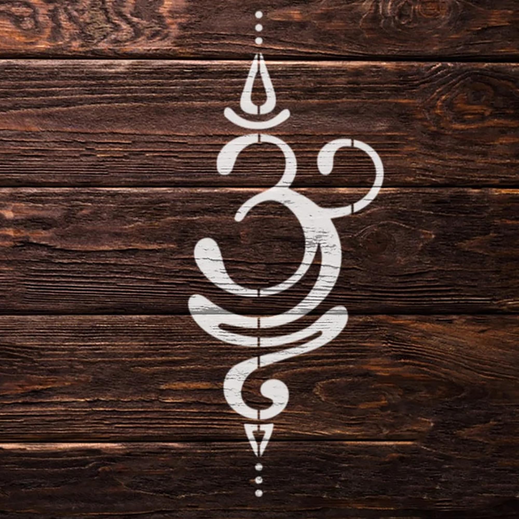 wood or fabric om symbol template