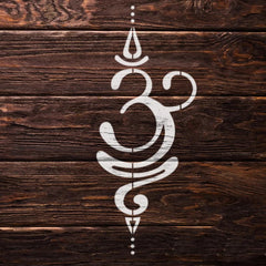 wood or fabric om symbol template