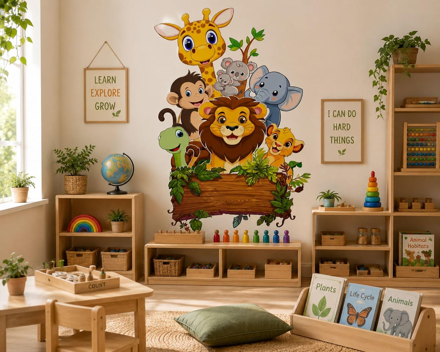safari wall decoration for kids room