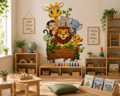 safari wall decoration for kids room