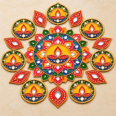 Ready made MDF rangoli for entrance decoration