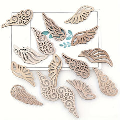 home decoration wooden angel wings