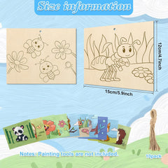 animal wood cutouts for painting
