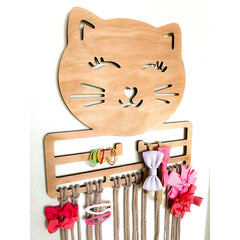cat-shaped hair accessories organizer