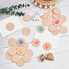 Cliths 30 Pcs Wooden Circles 5cm Unfinished MDF Round Cutouts for DIY Crafts, Coasters, Christmas Ornaments, Wedding Decor
