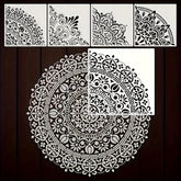 reusable mandala corner stencil for wall painting