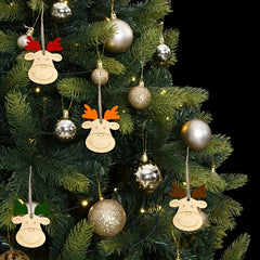 wooden ornament set for holiday decor