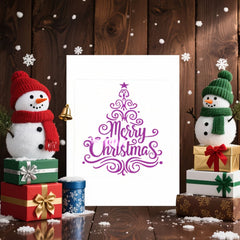 Christmas craft stencil for door hangings & wall décor