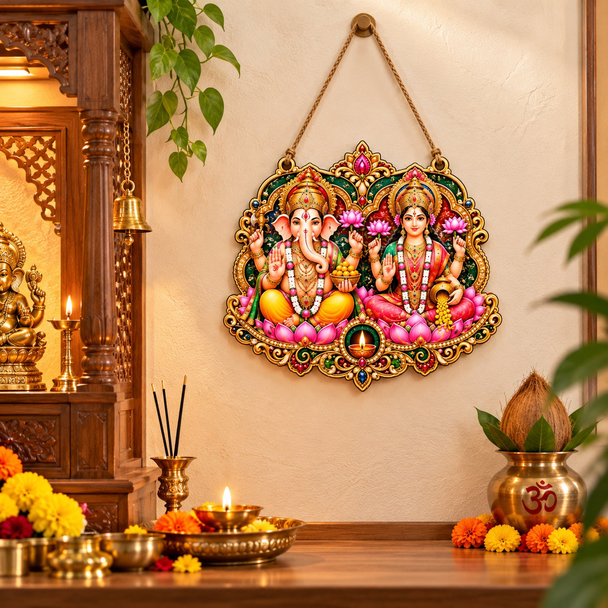 wall decor for pooja room mandir