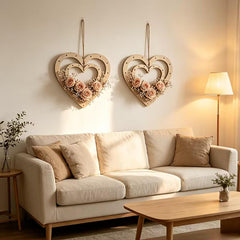 diy heart wreath frame for wall decoration