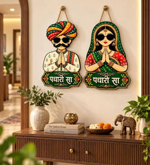 traditional indian couple wall decor