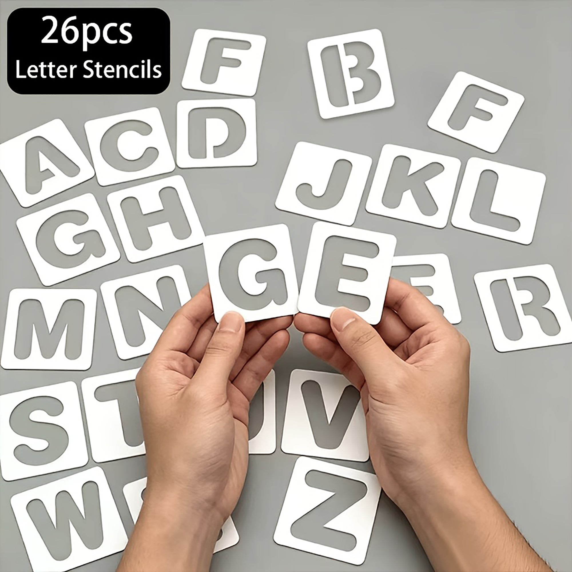 reusable a to z stencil for canvas painting