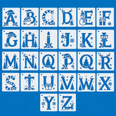 christmas alphabet pet painting stencils a to z