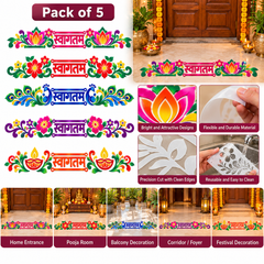 festive entrance artwork template for home decoration