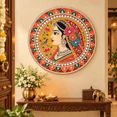 Indian village woman wall decor