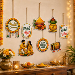 Haldi photo booth props for wedding function